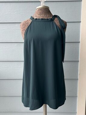 LOFT Teal Halter Tie-Neck Camisole